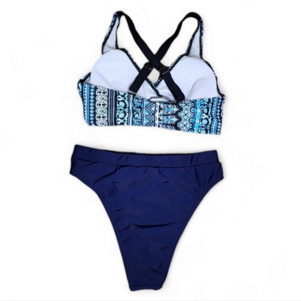 Nwt, Marinavida 2 Piece Blue,Swimsuit Set - Picture 4 of 6